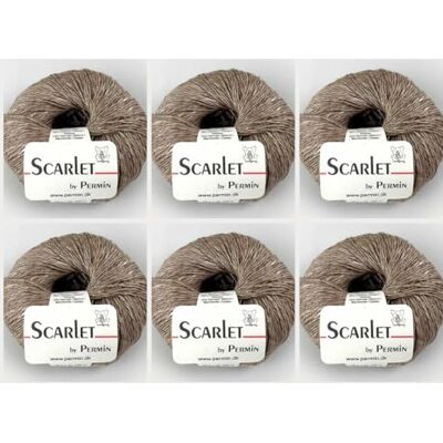 MARUSSIA 6 x Scarlet av Permin – hållbart sommargarn av linne, bomull och ECOVERO (33 beige) MARUSSIA 6 x Scarlet av Permin – hållbart sommargarn av linne, bomull och ECOVERO (33 beige)