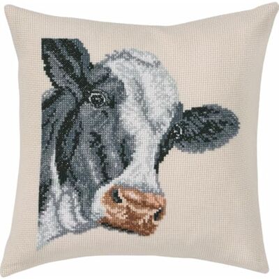 Permin Holstein ko kudde kit, 100% bomull, multi, 30 x 22 x 4 cm Permin Holstein ko kudde kit, 100% bomull, multi, 30 x 22 x 4 cm