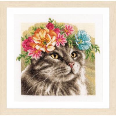 Lanarte Korsstygnssats blomma krona Maine Coon Aida 29 x 29 cm Lanarte Korsstygnssats blomma krona Maine Coon Aida 29 x 29 cm