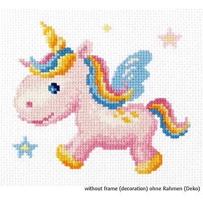 Magic Needle 10–35 regnbåge-enhörning korsstygnsset med räknemönster, bomull, flerfärgad, 15 x 14 cm Magic Needle 10–35 regnbåge-enhörning korsstygnsset med räknemönster, bomull, flerfärgad, 15 x 14 cm