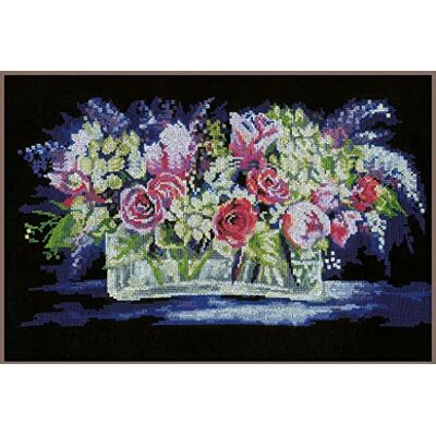 Lanarte Korsstygn räknade set komplett tavla set rosor och broderier fritid kreativ hemdekoration DIY present ca. 40 x 24 cm räknat korsstick broderi Lanarte Korsstygn räknade set komplett tavla set rosor och broderier fritid kreativ hemdekoration DIY present ca. 40 x 24 cm räknat korsstick broderi
