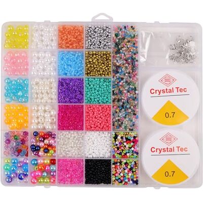 MAIN D'ARTISTE Set med 4900 pärlor kreativ fritid 105713 plast manuella aktiviteter set vuxna barn fantasi gåvor födelsedag från 6 år MAIN D'ARTISTE Set med 4900 pärlor kreativ fritid 105713 plast manuella aktiviteter set vuxna barn fantasi gåvor födelsedag från 6 år