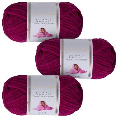Utopia Crafts Cuddle Supertjockt Chenillegarn Lila, 100 g 60 m Nystan, Fluffigt, Mjukt & Lätt att Använda, Chunkygarn för Virkning & Stickning, Nybörjarvänligt Alternativ till Ullgarn 3-pack Utopia Crafts Cuddle Supertjockt Chenillegarn Lila, 100 g 60 m Nystan, Fluffigt, Mjukt & Lätt att Använda, Chunkygarn för Virkning & Stickning, Nybörjarvänligt Alternativ till Ullgarn 3-pack