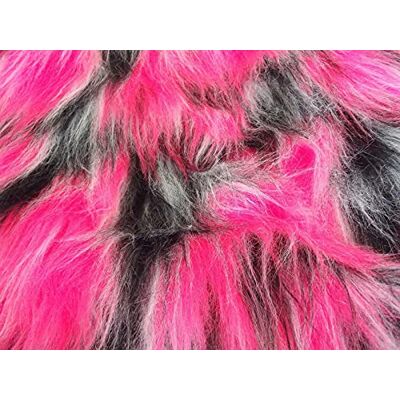 CRS Fur Fabrics Hög lugg, Fun fuskpäls, svart/vit/körsbärsröd mix – svart, 1 m – 150 cm x 100 cm CRS Fur Fabrics Hög lugg, Fun fuskpäls, svart/vit/körsbärsröd mix – svart, 1 m – 150 cm x 100 cm