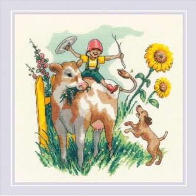 Riolis 1828 COUNTED Cross STITCH SUMMER IN korsstygnskit flerfärgad 23 x 23 cm Riolis 1828 COUNTED Cross STITCH SUMMER IN korsstygnskit flerfärgad 23 x 23 cm