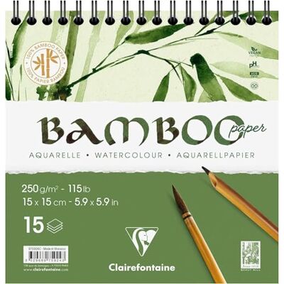 Clairefontaine 975924C Bloc R.I. Bambou 250g 15x15cm 15 feuilles Clairefontaine 975924C Bloc R.I. Bambou 250g 15x15cm 15 feuilles