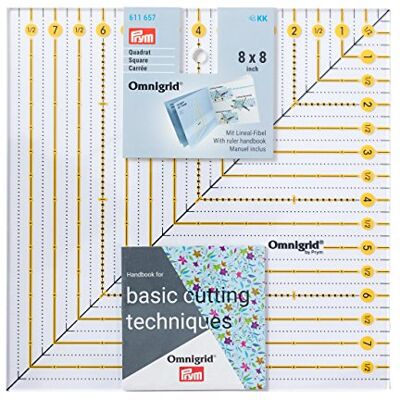 Prym lappverk fyrkant 20 x 20 cm Omnigrid linjal, plast, transparent Prym lappverk fyrkant 20 x 20 cm Omnigrid linjal, plast, transparent