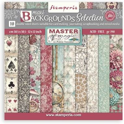Stamperia Magiska Bakgrunder Scrapbook-Block Stamperia Magiska Bakgrunder Scrapbook-Block