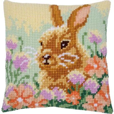 Vervaco Korsstygn broderiförpackning kudde broderi set nybörjare förtryckt Kanin DIY set kreativt set för vuxna dekorativ kudde 40 x 40 cm pysselset hantverkare hus dekoration Vervaco Korsstygn broderiförpackning kudde broderi set nybörjare förtryckt Kanin DIY set kreativt set för vuxna dekorativ kudde 40 x 40 cm pysselset hantverkare hus dekoration