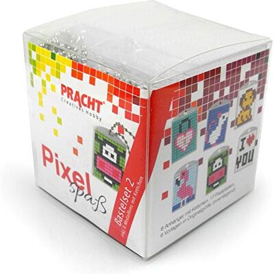 Pracht Creatives Hobby Pixel P90007-63501 roligt pysselset 2, för att designa 6 nyckelringar (medaljonger) för barn, enkelt plugin-system, utan strykning och limning, naturliga plaststenar Pracht Creatives Hobby Pixel P90007-63501 roligt pysselset 2, för att designa 6 nyckelringar (medaljonger) för barn, enkelt plugin-system, utan strykning och limning, naturliga plaststenar