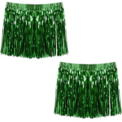 Beistle rockkjolar, unisex vuxen, metallic-glitter, grön, 2 stycken med elastisk linning, Luau partytillbehör, vuxenstorlek, 33 vanliga (2-pack), Grön, 33 Beistle rockkjolar, unisex vuxen, metallic-glitter, grön, 2 stycken med elastisk linning, Luau partytillbehör, vuxenstorlek, 33 vanliga (2-pack), Grön, 33