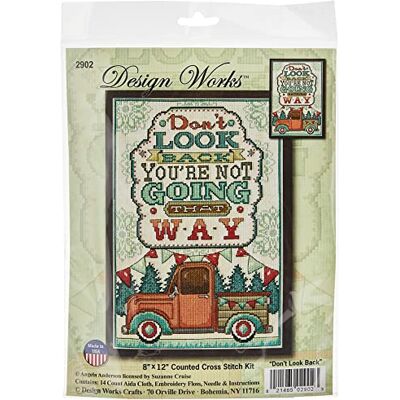 Design Works Crafts "Don 't Look Back räknat kit, flerfärgad Design Works Crafts "Don 't Look Back räknat kit, flerfärgad