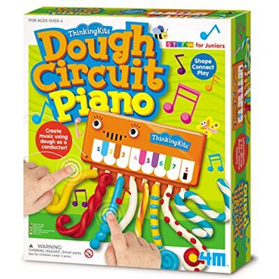 4M 404916 Thinking Kits-Dough Circuit Piano, Mixed Colours 4M 404916 Thinking Kits-Dough Circuit Piano, Mixed Colours