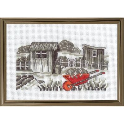 Permin Broderipaket Bild Skottkärra - Embroidery Kit Permin Broderipaket Bild Skottkärra - Embroidery Kit