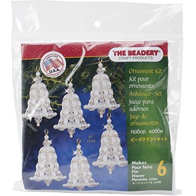 The Beadery Pärlband högtid pärlprydnad kit kristall- och pärlklockor 6,85 cm gör 6 The Beadery Pärlband högtid pärlprydnad kit kristall- och pärlklockor 6,85 cm gör 6