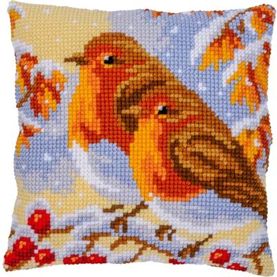 Vervaco Rödhake korsstygn kudde set nybörjare broderi set dekorativa Gobelin kuddar ca 40 x 40 cm kreativa hantverk tillbehör gör-det-själv heminredning vuxen hobby cross stitch Vervaco Rödhake korsstygn kudde set nybörjare broderi set dekorativa Gobelin kuddar ca 40 x 40 cm kreativa hantverk tillbehör gör-det-själv heminredning vuxen hobby cross stitch