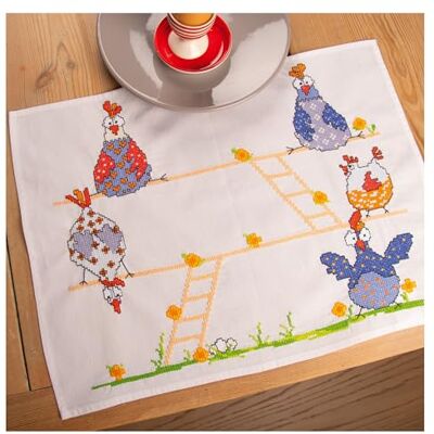 Vervaco Broderisats Förtryckt Bordstablett Korsstygn CRAZY CHICKENS SET AV 2 Bordsunderlägg Förtryckt 35 x 45 cm Bordsmatta Hantverk Paket Hantverk för Vuxna Kreativ Present Vervaco Broderisats Förtryckt Bordstablett Korsstygn CRAZY CHICKENS SET AV 2 Bordsunderlägg Förtryckt 35 x 45 cm Bordsmatta Hantverk Paket Hantverk för Vuxna Kreativ Present