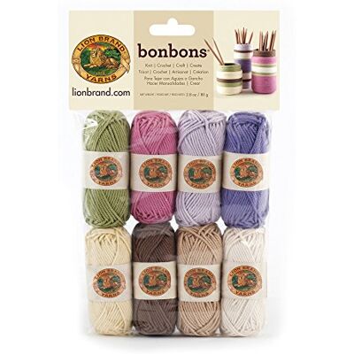 Lion Brand Yarn Company 1 nystan garn godis, natur, flerfärgad Lion Brand Yarn Company 1 nystan garn godis, natur, flerfärgad