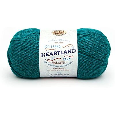 Lion Brand Yarn Lejonmärke garn 142 g 100 procent akryl hjärtland garnboll, Cuyahoga Valley Lion Brand Yarn Lejonmärke garn 142 g 100 procent akryl hjärtland garnboll, Cuyahoga Valley