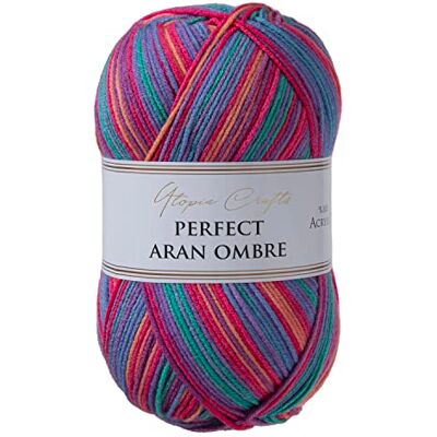 Utopia Crafts Aran Ombre flerfärgad stick- och virkgarn, 300–600 m (009) Utopia Crafts Aran Ombre flerfärgad stick- och virkgarn, 300–600 m (009)