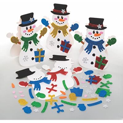 Baker Ross FC123 Snögubbe kortkit – paket med 6, korttillverkningssats för barn, gör dina egna julkort, idealiska festliga konst- och hantverksprojekt Baker Ross FC123 Snögubbe kortkit – paket med 6, korttillverkningssats för barn, gör dina egna julkort, idealiska festliga konst- och hantverksprojekt