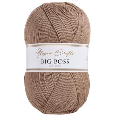 Utopia Crafts Big Boss 400g Akrylgarn Stickning & Virkning – 1200m Nystan, Maskintvättbart, Oeko-Tex Certifierat, för Tröjor, Filtar, Halsdukar & Mössor (Cappuccino Beige) Utopia Crafts Big Boss 400g Akrylgarn Stickning & Virkning – 1200m Nystan, Maskintvättbart, Oeko-Tex Certifierat, för Tröjor, Filtar, Halsdukar & Mössor (Cappuccino Beige)