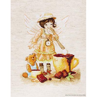 Luca-S - Czekoladowa wróżka - Aida Rustico - Cross stitch kit Luca-S - Czekoladowa wróżka - Aida Rustico - Cross stitch kit