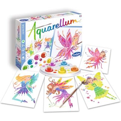 Sentosphère 3900668 akvarellum junior, målningsset för barn, motiv: älvor, pysselset, kreativt set, gör-det-själv Sentosphère 3900668 akvarellum junior, målningsset för barn, motiv: älvor, pysselset, kreativt set, gör-det-själv