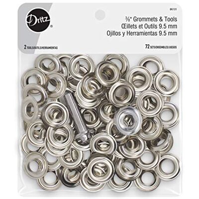 Dritz 3/8 tum nickel innehåller grommets och verktyg fastare Dritz 3/8 tum nickel innehåller grommets och verktyg fastare