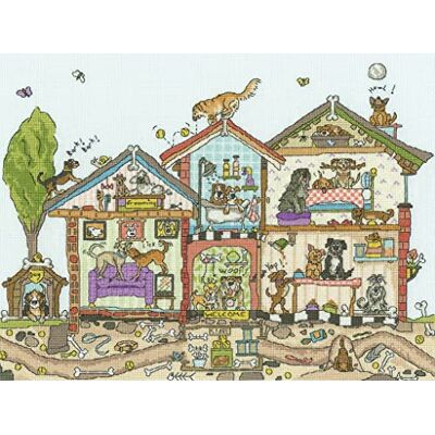 Bothy Threads räknat korsstygnskit Pooch Palace Bothy Threads räknat korsstygnskit Pooch Palace
