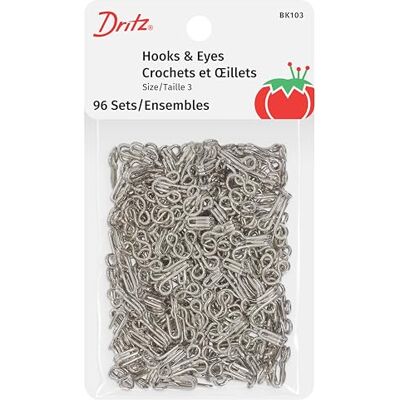 Dritz Fästelement, nickel, storlek 3, 96 uppsättningar Dritz Fästelement, nickel, storlek 3, 96 uppsättningar