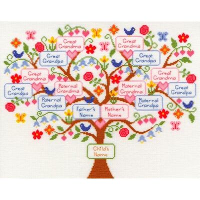 Bothy Threads My Family Tree räknade korsstygnskit XBD1 Bothy Threads My Family Tree räknade korsstygnskit XBD1