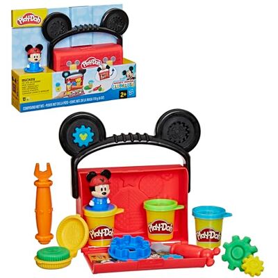 Play-Doh Disney Junior, bärbart garagelekset med Musse Pigg, pysselleksaker för förskolebarn från 2 år Play-Doh Disney Junior, bärbart garagelekset med Musse Pigg, pysselleksaker för förskolebarn från 2 år