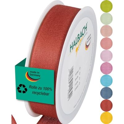 Halbach sidenband presentband Bredd 25 mm längd 25 m Band tillverkat i Tyskland Presentband i olika färger och bredder, perfekt för förpackning och dekoration, färg: rosenträ Halbach sidenband presentband Bredd 25 mm längd 25 m Band tillverkat i Tyskland Presentband i olika färger och bredder, perfekt för förpackning och dekoration, färg: rosenträ