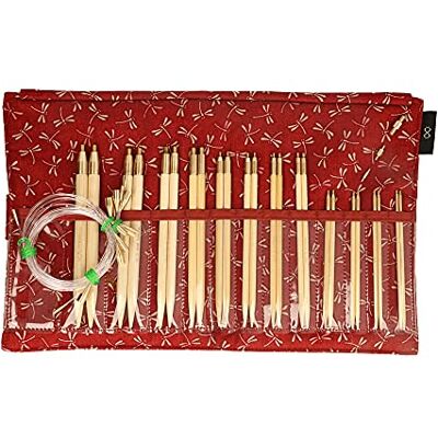 Seeknit KA57825-02 rundstickad sats, bambu, röd, standard Seeknit KA57825-02 rundstickad sats, bambu, röd, standard