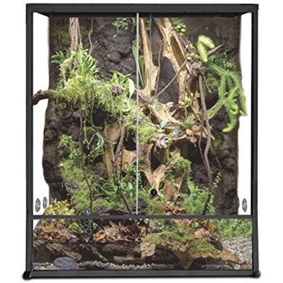 Reptiles-Planet Terrarium Elegance av Aluminium för Reptiler, 30cm x 30cm x 45cm, Svart Reptiles-Planet Terrarium Elegance av Aluminium för Reptiler, 30cm x 30cm x 45cm, Svart
