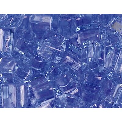 Toho Japanska pärlor blå transparent kub 4mm. 100gr. Toho Japanska pärlor blå transparent kub 4mm. 100gr.