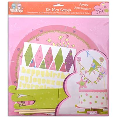 Toga PAK01B Fairy Cake dekorationssats papper rosa/grön 30 x 34 x 0,5 cm Toga PAK01B Fairy Cake dekorationssats papper rosa/grön 30 x 34 x 0,5 cm