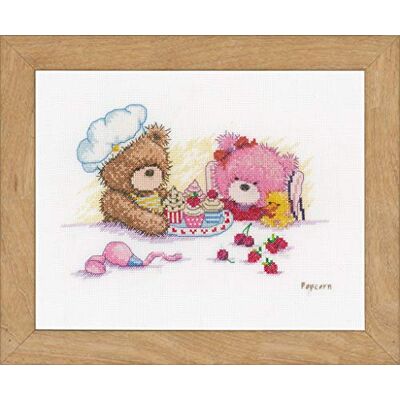 Vervaco popcorn & Brie Bear, polyester bomull, blandat, 40 x 2 x 20 cm Vervaco popcorn & Brie Bear, polyester bomull, blandat, 40 x 2 x 20 cm