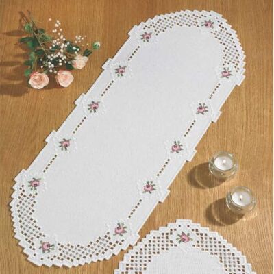 Permin Hardanger bordslöpare broderiförpackning Hardanger räkningsmönster Permin Hardanger bordslöpare broderiförpackning Hardanger räkningsmönster