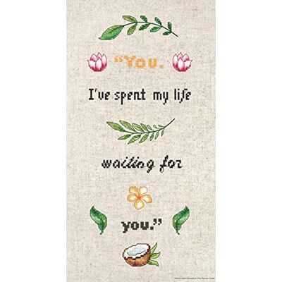 LUCAS Luca-S B1159 Slogan korsstygn, bomull, flerfärgad, 30 x 12,5 cm LUCAS Luca-S B1159 Slogan korsstygn, bomull, flerfärgad, 30 x 12,5 cm