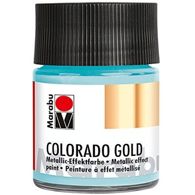Marabu 12640005764 – metallisk effektfärg, Colorado guldblå silver 50 ml, vattenbaserad, ljusäkta, väderbeständig, snabbtorkande, för pensel och prickar på sugande underlag Marabu 12640005764 – metallisk effektfärg, Colorado guldblå silver 50 ml, vattenbaserad, ljusäkta, väderbeständig, snabbtorkande, för pensel och prickar på sugande underlag