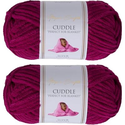 Utopia Crafts Cuddle Supertjockt Chenillegarn Lila, 100 g 60 m Nystan, Fluffigt, Mjukt & Lätt att Använda, Chunkygarn för Virkning & Stickning, Nybörjarvänligt Alternativ till Ullgarn 2-pack Utopia Crafts Cuddle Supertjockt Chenillegarn Lila, 100 g 60 m Nystan, Fluffigt, Mjukt & Lätt att Använda, Chunkygarn för Virkning & Stickning, Nybörjarvänligt Alternativ till Ullgarn 2-pack
