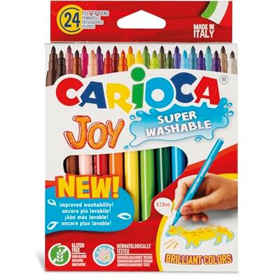 CARIOCA Joy Superwashable filtpenna spetspenna (box of 24) CARIOCA Joy Superwashable filtpenna spetspenna (box of 24)