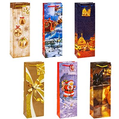 TSI 84287 presentpåsar julnummer 7, paket med 12, storlek: Flaska (4,5 x 3 x 14 tum) TSI 84287 presentpåsar julnummer 7, paket med 12, storlek: Flaska (4,5 x 3 x 14 tum)