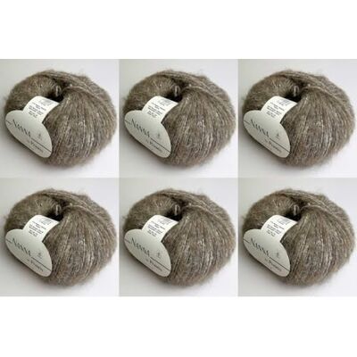 MARUSSIA 6 x Nanna av Permin – garn naturfärgat (alpacka, bomull, merino) (10 nougat) MARUSSIA 6 x Nanna av Permin – garn naturfärgat (alpacka, bomull, merino) (10 nougat)