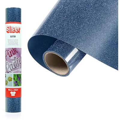 SISER ® Glitter Sapphire värmeöverförbar vinyl 50 x 30 cm SISER ® Glitter Sapphire värmeöverförbar vinyl 50 x 30 cm
