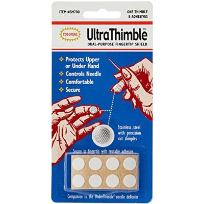Colonial Needle Kolonial nål ultra fingerborg, paket med 8, vit Colonial Needle Kolonial nål ultra fingerborg, paket med 8, vit