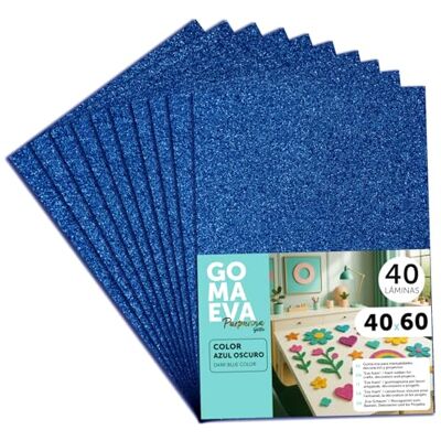 m-office Färgglada Glitterade Eva Gummiark, Crepla Gummi för Scrapbooking, Skola, Kreativa Kartonger, Hantverk, Landskapstårtor, Skola eller Konstprojekt 40 x 60 cm (Mörkblå, 40uds) m-office Färgglada Glitterade Eva Gummiark, Crepla Gummi för Scrapbooking, Skola, Kreativa Kartonger, Hantverk, Landskapstårtor, Skola eller Konstprojekt 40 x 60 cm (Mörkblå, 40uds)