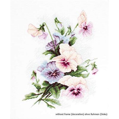 LUCAS -S Pansies räknat korsstygnssats, 1-pack LUCAS -S Pansies räknat korsstygnssats, 1-pack